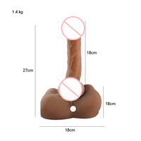 Torse masculin avec un gros pénis réaliste, poupée sexuelle pour la masturbation féminine