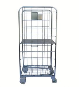 Özelleştirilmiş boyutları yüksek kalite ağır katlanabilir çelik lojistik rulo kafes tekerlekli konteyner örgü arabası - Product Image 1