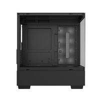 Boîtier de jeu Micro ATX en maille noire ARGB, boîtier de tour moyen Air Black, boîtier d'ordinateur