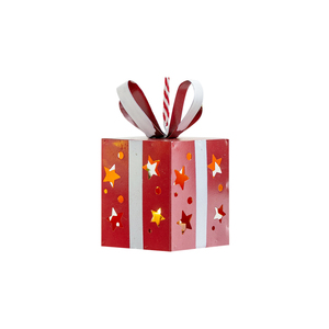 Nordic <b>Christmas</b> LED Lights Mini Wrought Iron Gift <b>Box</b> Table Decoration <b>Christmas</b> Tree Pendant Ambient Night Light - Product Image 6