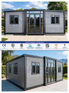 Maison conteneur préfabriquée extensible de 40 pieds, 2 chambres, 1 salle de bain, moderne et pliable, avec protection RCBO 30mA, plancher MGO de 15 mm, surface habitable de 78 m², type bungalow. - Product Image 2