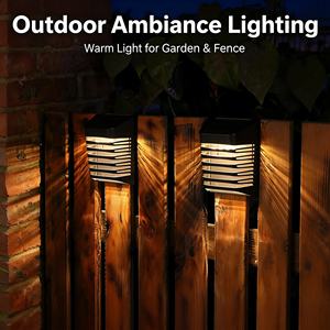 Lámpara Solar LED Cuadrada para Cercas, Luces Exteriores Impermeables IP54, Aplique de Pared Negro para Jardín, Patio, Hotel, Villa, Decoración - Product Image 5