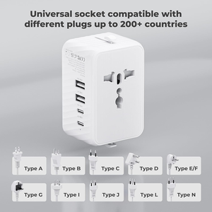 Universal Travel <strong>Adapter</strong> With 2 PD20W USB-C &amp; 2 QC18W USB-A Ports, Fast Charging International <strong>Power</strong> Plug <strong>Adapter</strong> - Product Image 3
