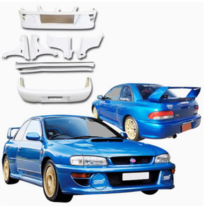 Parachoques Delantero de Fibra de Vidrio de Alta Calidad con Recortes para Escape para Impreza GC8 2dr Coupe LS <span class=keywords><strong>WRC</strong></span> 98 Wide Clip-On - Product Image 1