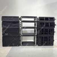 Kkmark Factory Direct Boîte à outils empilable démontable 2U 3U 4U 6U Rack d'amplificateur Flight-case en plastique PE HDPE