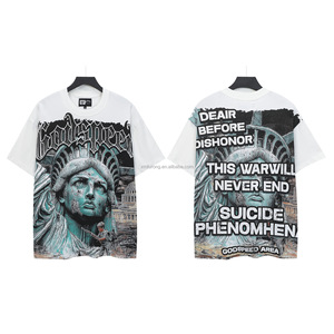 <span class=keywords><strong>T</strong></span>-<span class=keywords><strong>Shirt</strong></span> Oversize 100% Cotone con Logo di <span class=keywords><strong>Band</strong></span> <span class=keywords><strong>Rock</strong></span> e Basket, Lavata e Lavorata a Maglia, Nera, Manica Corta, per Uomo e Donna, Collezione 2025 - Product Image 5