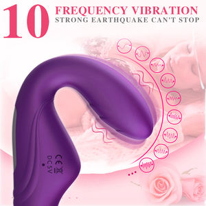 Afstandsbediening 10 Frequentie Trillingen G-Spot Stimuleren Echte Seks Genot Krachtige Dubbele Hoofd <span class=keywords><strong>Dildo</strong></span> Vibrator Seksspeeltje Voor Lesbienne - Product Image 2