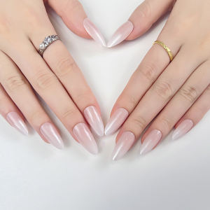 Lot <span class=keywords><strong>de</strong></span> 24 <span class=keywords><strong>Faux</strong></span> Ongles Brillants Amande à Coller, Prêts à l'Emploi en ABS, avec Boîte d'Emballage Personnalisée pour Doigts - Product Image 5