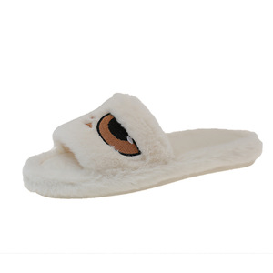 Nuevas Pantuflas de Peluche con Diseño de Monstruo de Ojos Grandes, Pantuflas Abiertas de Algodón para Mujer, para Uso Interior en Otoño e Invierno - Product Image 5