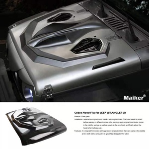 Cubierta de capó de coche <span class=keywords><strong>COBRA</strong></span>, para Jeep Wrangler JK <span class=keywords><strong>2007</strong></span> +, piezas de capó de motor, todoterreno - Product Image 3