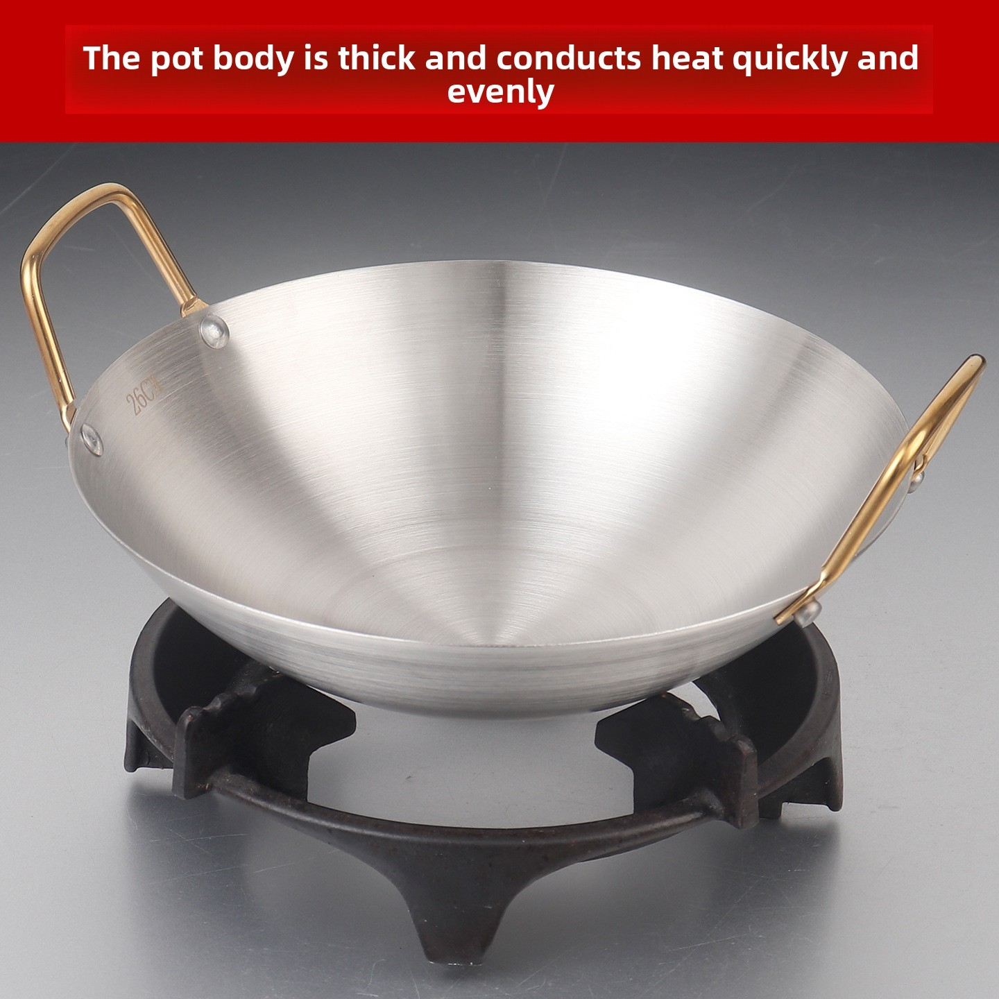 Modern Extra-Thick Stainless Steel Non-Stick Sustainable Dishwasher Safe Dry Pot Double Handles Commercial Small Hot Pot Gas · image 4