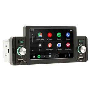 Schermo HD da 5 "Android Auto Car Stereo CarPlay Multimedia Video RCA Audio BT 5.0 USB ricarica rapida FM autoradio lettore MP5