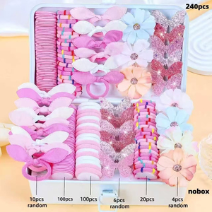 Hot Selling Pink Bowknot Flower Butterfly Hair Accessories Combinations <b>Sweet</b> Series Girl's Hair Accessories Fashionable Jewelry - Product Image 2