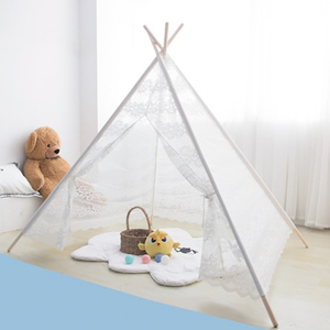 Style indien mignon belle Dentelle blanche tissu princesse maison tipi tente pour les enfants - Product Image 1