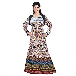 Handmade Pure Cotton Jalabiya <b>Kaftan</b> Dress for Women – Moroccan Style Long Maxi Dress Direct from India Manufacturer & Supplier - Product Image 1