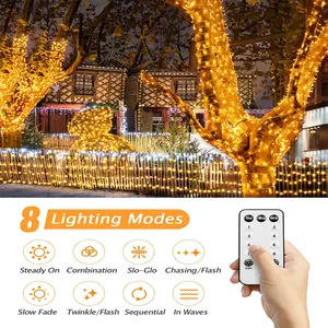 Christmas Light LED Outdoor String Lamp Waterproof Christmas Tree Light With Remote Control Decorative Garden Light String