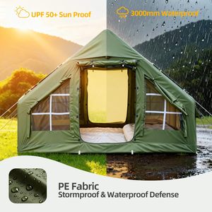 Carpa Inflable Portátil Impermeable de Tela Oxford 300D <span class=keywords><strong>para</strong></span> 3-4 Personas, 6.3 m², <span class=keywords><strong>para</strong></span> las Cuatro Estaciones - Product Image 2