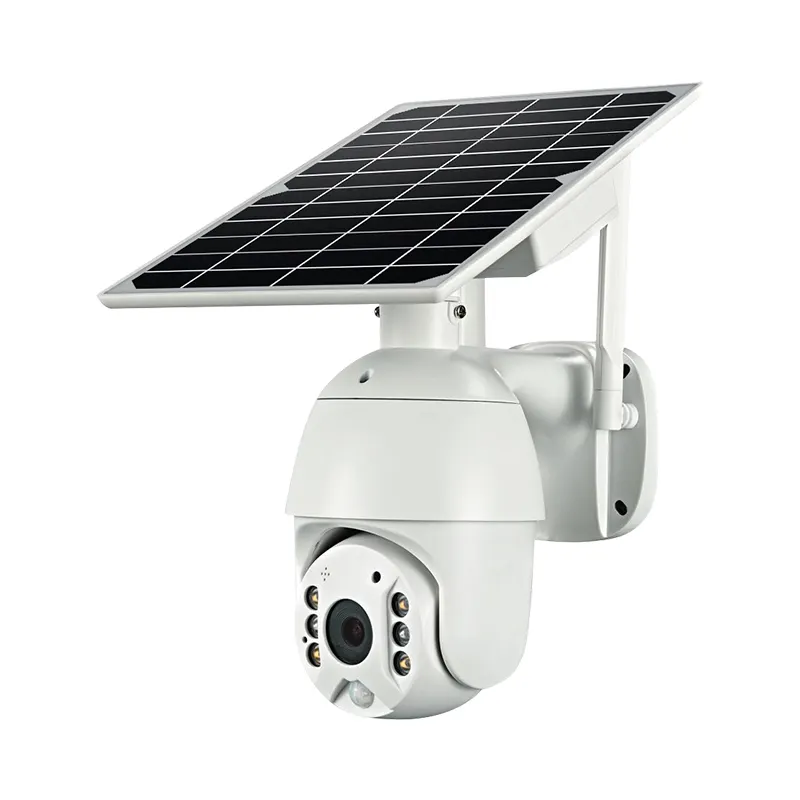 Solar powered outdoor waterproof full color night vision 1080P surveillance security camera WIFI or 4G 2.5 inch PTZ solar camer