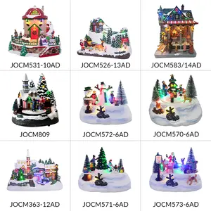 Custom Label Landscape Garden Castle Artificial Resin Figure For Home Decoration For Children's Room Christmas Theme Resin