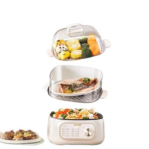 Vaporera eléctrica Supor de 8-10L con olla interior antiadherente de tres capas y función de temporizador para una cocina saludable - Product Image 1
