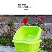 Ensemble de pots de culture X175 pour le poireau, pot rectangulaire en PP épaissi pour la culture de légumes et plantes vertes sur balcon domestique