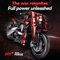 Kit de construction de moto de course Guly 60505 1:5, briques MOC, modèle de superbike, jouet à assembler soi-même, objet de collection, cadeau pour adulte