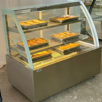 Vitrine chauffante commerciale de haute qualité en verre sur pied pour poulet frit et burgers, idéale pour les commerces