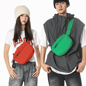 Custom logo Printed Waist <b>Bag</b> Unisex Sports Waterproof <b>Nylon</b> Sling <b>Shoulder</b> Crossbody <b>Bag</b> For Women Luxury <b>Shoulder</b> <b>Bag</b> - Product Image 6