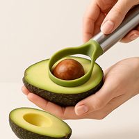 Avocadosnijder van roestvrij staal, 3-in-1 avocado-ontpitter, fruit- en groentegereedschap