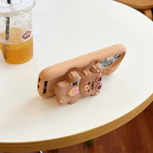 <span class=keywords><strong>Cartone</strong></span> <span class=keywords><strong>animato</strong></span> carino 3D orso staffa retrattile in Silicone custodia del telefono per Samsung <span class=keywords><strong>Galaxy</strong></span> S25 A16 A26 A36 A56 Ultra antiurto Cover posteriore - Product Image 6