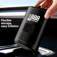 L6004 Nouveau compresseur d'air portable pour voiture 12V ABS avec manomètre numérique, moniteur de pression des pneus, lumière d'urgence automatique 3600mAh