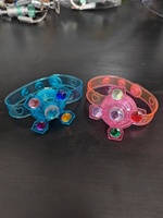 Bracelet lumineux LED pour enfants, bracelet pop it en plastique lumineux, bracelet fidget spinner pour cadeau de festival, cadeaux de fête