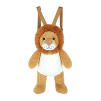 Sac à dos en peluche personnalisé, super doux, en forme d'animal (paresseux, lémur, lapin, éléphant), réaliste, en coton PP, unisexe, ODM OEM
