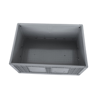 Boîtes de rangement en plastique pliables, techniques d'injection carrées solides recyclables, caisses en plastique pliables