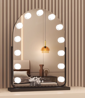 Miroir de maquillage Hollywood Arch avec ampoules et commande tactile pour chambre, salle de bain, coiffeuse, dressing, décoration intérieure, vente en gros
