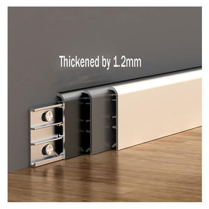 Type de clip de carte de plinthe en alliage <span class=keywords><strong>d</strong></span>'aluminium Offre Spéciale <span class=keywords><strong>fil</strong></span> <span class=keywords><strong>d</strong></span>'<span class=keywords><strong>angle</strong></span> ultra-mince et extrêmement étroit 5cm6cm <span class=keywords><strong>fil</strong></span> de pied en métal - Product Image 4