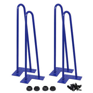 Patas de horquilla de mesa de Metal adecuadas <span class=keywords><strong>para</strong></span> mesa de centro, armario de noche, silla, proporciona herramientas <span class=keywords><strong>auxiliares</strong></span> + protección de suelo de goma - Product Image 1