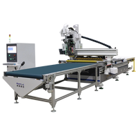 Enrutador CNC de anidamiento de descarga de carga, máquina enrutadora CNC de madera, el mejor inversor de 11KW, bomba de vacío de 7.5KW, husillo JST de 9KW