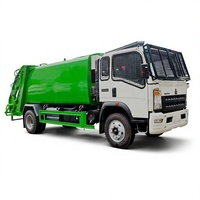 Camion compacteur léger de petite taille HOWO 4X2 5T 6T 8T, camion à ordures Shacman, camion de collecte des déchets, camion d'assainissement municipal