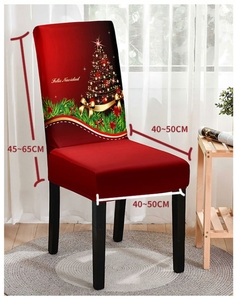 Forniture per decorazioni per feste da pranzo per la casa stampate coprisedili per sedie elasticizzato coprisedili fodera per sedia natalizia in poliestere - Product Image 2