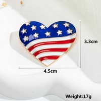Épinglette tendance en alliage de zinc 3D, motif drapeau américain du Jour de l'Indépendance, nœud papillon et ancre, accessoire de mode populaire