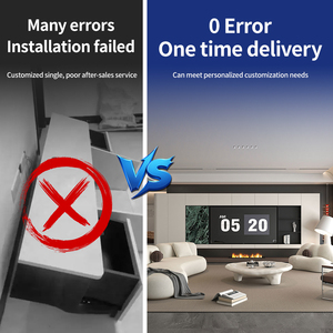 Mobile TV Moderno Europeo/Americano con Caminetto Elettrico Integrato in MDF, Mobile Decorativo con <span class=keywords><strong>Simulazione</strong></span> Legno - Product Image 6