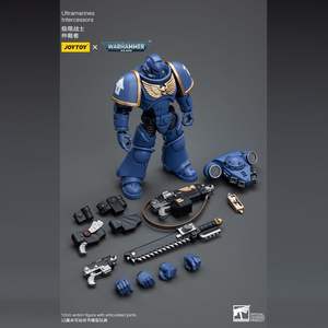 JOYTOY <span class=keywords><strong>Warhammer</strong></span> <span class=keywords><strong>40K</strong></span> Ultramarines Intercessors <span class=keywords><strong>Figurine</strong></span> articulée à l'échelle 1/18 (12,6 cm) Modèle de collection - Product Image 6