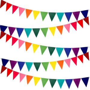 Custom <strong>Blank</strong> <strong>Felt</strong> <strong>Pennants</strong> Wholesale Rainbow <strong>Felt</strong> Fabric <strong>Pennant</strong> Banners - Product Image 1
