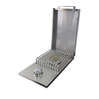 Gril de barbecue de cuisine extérieure simple face en acier inoxydable avec brûleur à gaz
