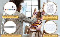 Kit de peinture sur toile imprimée moderne, pré-dessiné 8x10 pouces, pour adultes, peinture par numéros pour débutants