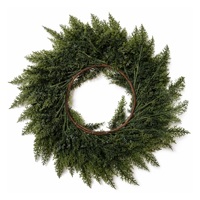 Couronne de Noël artificielle en cèdre de 24 pouces avec pommes de pin, décoration de porte d'entrée en faux sapin, design personnalisé, vente en gros