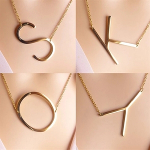 Lettera targhetta collana personalizzata qualsiasi <span class=keywords><strong>nome</strong></span> 11 stile di carattere <span class=keywords><strong>per</strong></span> ragazze scegli gioielli da donna personalizzati in acciaio inossidabile moda uomo - Product Image 3