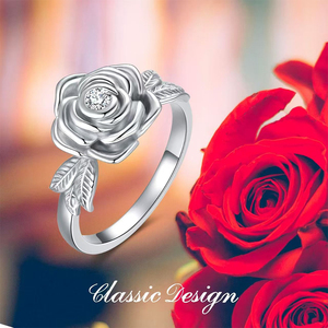 Cincin guci kremasi bunga mawar baja tahan karat cincin yang dicintai dengan abu kremasi perhiasan cincin kremasi - Product Image 6