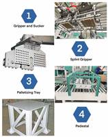 Robot palettiseur et empileur automatique pour le rebagging et le déballage de riz, haricots, céréales, produits chimiques et ciment en sacs de 25 kg et 50 kg